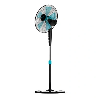 Abbildung von Cecotec EnergySilence 510 Standventilator. 40 W, 5 Flügel mit cm Durchmesser, oszillierend, 3 Geschwindigkeiten, einstellbare Höhe 115 135 cm, Kupfermotor, schwarzes Design (Schwarz 110 130 cm)