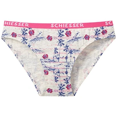 Abbildung von Schiesser Mädchen Slip Unterhose, Grau (grau Mel. 202), (Herstellergröße: 152)
