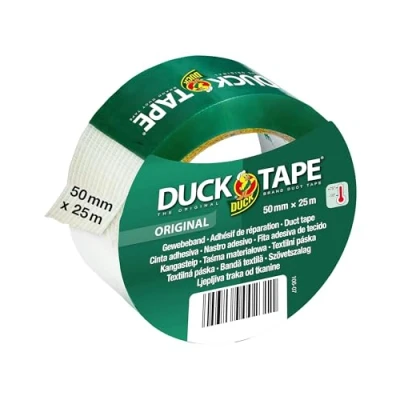 Abbildung von Duck Tape Original Gewebeband Transparent 50 mm x 25 m Panzerband Extra Stark Innen &amp; Außen Wetterbeständig Wasserdicht Reparieren Fixieren