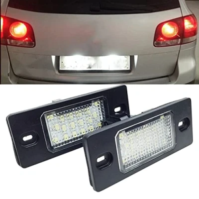 Abbildung von NP 2pcs LED Nummernschildbeleuchtung für P orsche C ayenne 955 957 02 10 V W G olf 5 T ouareg MK1 iguan 07 15 assat B5.5 Auto Rückleuchten