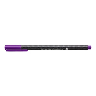 Abbildung von STAEDTLER 334 6 Triplus Fineliner (Dreikant, Superfeine, Metallgefasste Spitze, Linienbreite ca. 0,3 mm, 10 Stück) violett