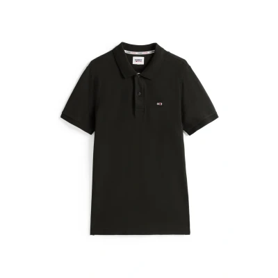 Abbildung von Tommy Jeans Original FINE SLIM FIT Poloshirt, Herren, Größe: XS, black