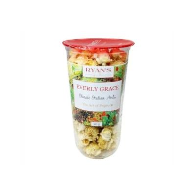 Abbildung von Everly Grace Popcorn Classic Italian Herbs, 20 g Popcornbecher mit italienischen Kräutern, handgemacht in Deutschland