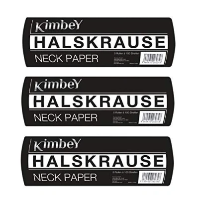 Abbildung von Halskrause 3 Stangen mit 5 Rollen je 100 Blatt Neck Paper