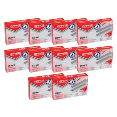 Abbildung von OFFICE PRODUCTS 18072329 19 Heftklammern 23/8 Silbern/ 10.000 Stück (10 x 1000 Stück) Standart Handtackerklammern/Tackerklammern Büroklammern/Verzinkt