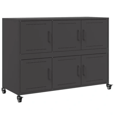 Abbildung von vidaXL Sideboard Schwarz 100,5x39x72 cm Stahl (1 St)
