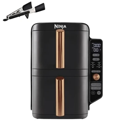 Abbildung von NINJA Heißluftfritteuse Double Stack XL Schwarz/Kupfer SL400EUCP, 2470,00 W