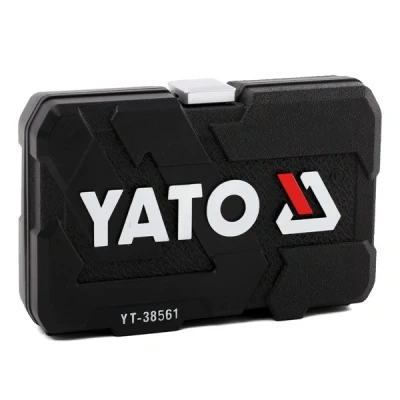 Abbildung von YATO YT 38561 Steckschlüsseleinsatz Set 22 Sechskant Chrom Vanadium Stahl, Molybdänstahl 3/8&quot;, 3/8 mit Ratschenfunktion