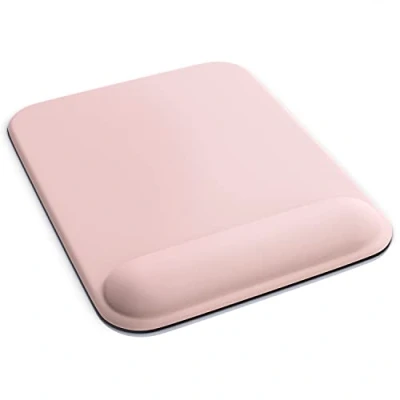 Abbildung von CSL Office Mauspad mit Gelkissen Handgelenkauflage Handgelenkpolster Handauflage Gelpolster Gel Silikon Unterseite Textiloberfläche Mikrofaser