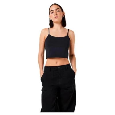 Abbildung von Noisy May OHNE ÄRMEL Cropped FIT Top, Damen, Größe: XS, Black