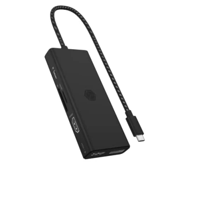 Abbildung von ICY Box USB C Docking Station (9 in 1) für 3 Monitore (2X HDMI &amp; 1x DP), 4K 60Hz, Fach 3.0 HUB, 100W Power Delivery, SD Kartenleser, IB DK4011 CPD