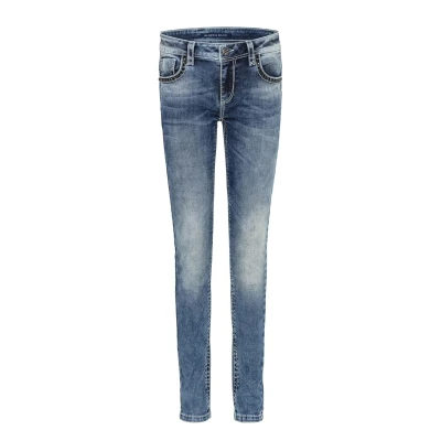 Abbildung von Cipo &amp; Baxx Lucky Wings Jeans Slim Fit, Damen, Größe: 27x32, Blau