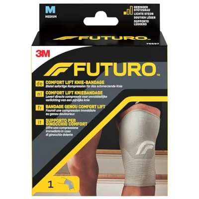 Abbildung von FUTURO FUT76587 Comfort Knie Bandage, beidseitig tragbar, Größe M, 36,8 43,2 cm