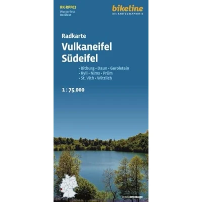 Abbildung von Radkarte Vulkaneifel Südeifel (RK RPF02): Bitburg Daun Gerolstein Kyll Nims Prüm St. Vith Wittlich (Bikeline Radkarte)