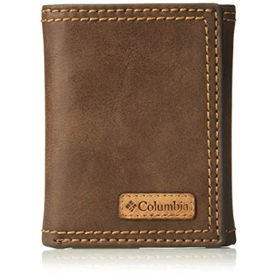 Abbildung von Columbia Herren RFID blockierende, dreifach Faltbare Brieftasche Geldbörse, Braun Casual, Einheitsgröße