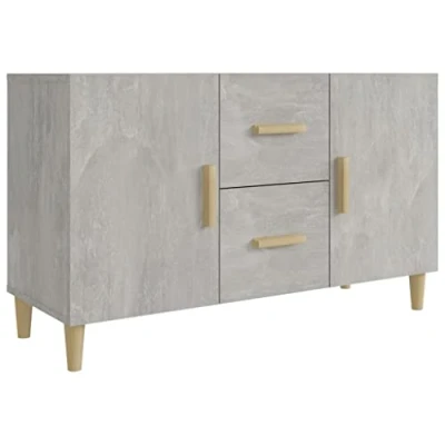 Abbildung von vidaXL Sideboard Kommode Anrichte Schrank Beistellschrank Mehrzweckschrank Standschrank Wohnzimmer Flur Betongrau 100x36x60cm Holzwerkstoff