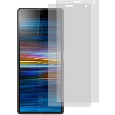 Abbildung von 4ProTec I 2X Crystal Clear klar Schutzfolie für Sony Xperia 10 Displayschutzfolie Bildschirmschutzfolie Schutzhülle Displayschutz Displayfolie Folie