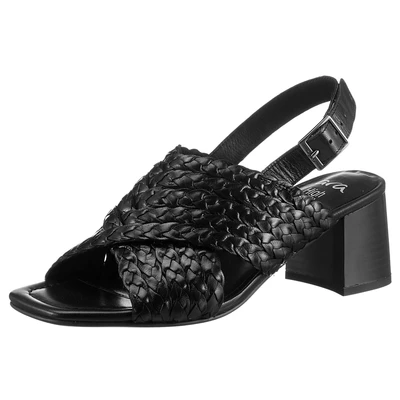 Abbildung von Ara BRIGHTON Sandalette, Sommerschuh, Sandale, Blockabsatz, in Flecht Optik, Bequemweite G