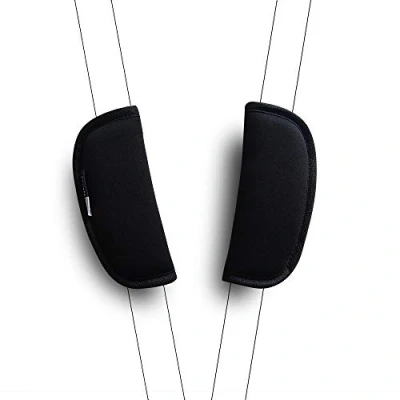 Abbildung von SeedFuture Baby Gurtpolster für Kinderautositze Schwarz 2 Stück, Universal Soft Seat Belt Kissen Neugeborene Kinder, Kinderwagen Schultergurt Pads