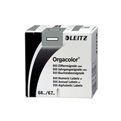 Abbildung von Leitz 66181000 Orgacolor Buchstabensignal I, 250 Stück, grau