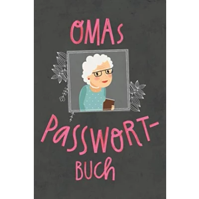 Abbildung von Omas Passwort Buch: Handliches Notizbuch mit Register zum Organisieren aller Internet Zugangsdaten Großdruck