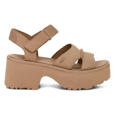 Abbildung von UGG NEW Heights Ankle Strap Plateausandalette, Damen, Größe: 43, Mustard seed Schuhe