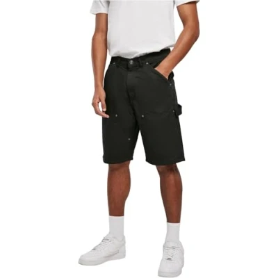 Abbildung von Urban Classics Double KNEE Carpenter Shorts, Herren, Größe: 42x32, Black