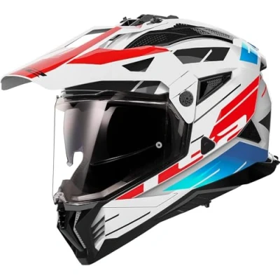 Abbildung von LS2 Motocrosshelme Pioneer II Namib white blue red XL