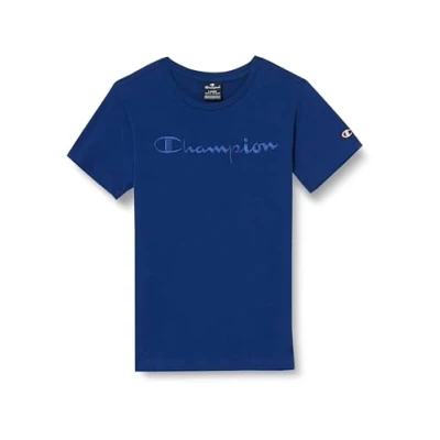 Abbildung von Champion Crewneck Tshirt print für Kinder, Größe: 128/134, Blue