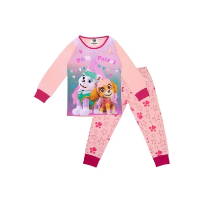 Abbildung von Paw Patrol Langarm Nachtwäsche Set für Kinder, Größe: 122, Rosa