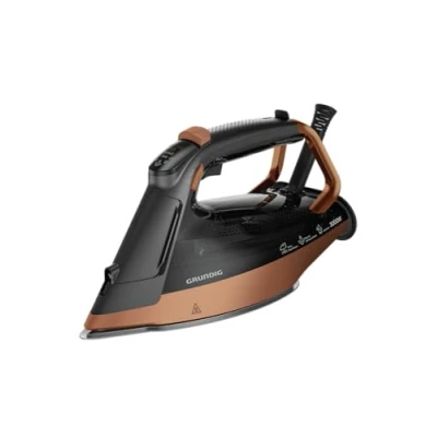 Abbildung von GRUNDIG SI 8050 Dampfbügeleisen, 3.000 W, SteamSense Bewegungssensor, 280 g/Min. Dampfstoß, keramikbeschichtet, automatische Entkallkung, Drip Stop; Schwarz/Braun