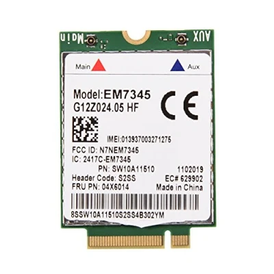 Abbildung von Tosuny 4G Modul professionelles EM7345 LTE WWAN Kartenmodul für Thinkpad X250 X1C W550 T450 X240 T440 unterstützt LTE/HSPA +