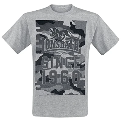 Abbildung von Lonsdale Tshirt print, Herren, Größe: XXL, Marl grey