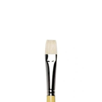 Abbildung von Winsor &amp; Newton 5872012 Künstler Chunking Schweineborsten Pinsel für Ölfarben, hohe Farbaufnahme, gleichmäßige Farbabgabe Flachpinsel Nr. 12, kurzer Stiel