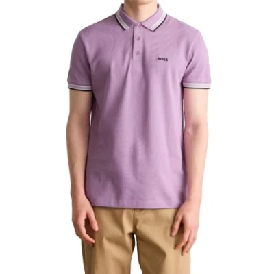 Abbildung von BOSS Paddy Poloshirt, Herren, Größe: Medium, Light pastel purple