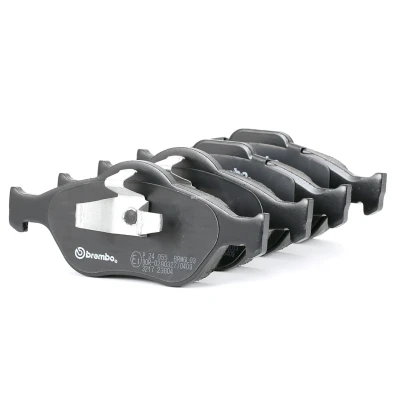 Abbildung von BREMBO P 24 055 Bremsbelagsatz exkl. Verschleißwarnkontakt mit Kolbenclip ohne Zubehör FORD: FIESTA 5, Fusion Kombi, 5 Van, MAZDA: 2 Hatchback