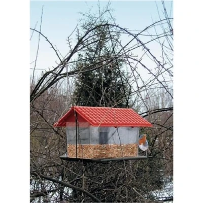 Abbildung von BURI Vogelhaus Vogelfutterhaus aus Kunststoff Futterhaus Vogelhäuschen Futt