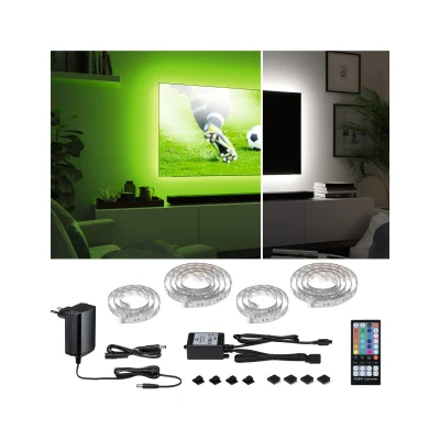 Abbildung von Paulmann LED Streifen MaxLED 250 TV Comfort Basisset 55 Zoll 3,6m Dynamic RGB 20,5W 277lm/m, 1 flammig,