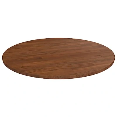 Abbildung von vidaXL Runde Tischplatte Massivholzplatte Eichenplatte Holzplatte Platte Ersatztischplatte Dunkelbraun Ø80x1,5cm Behandeltes Eichenholz