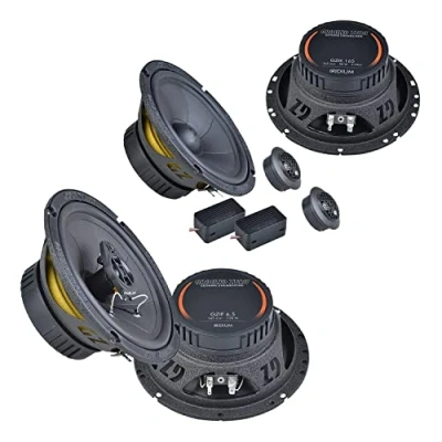 Abbildung von MEDIADOX Front/Heck 16,5cm/165mm Auto Lautsprecher/Boxen/Speaker Komplett Set von Ground Zero kompatibel für OPEL