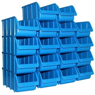 Abbildung von 18x Sichtbox PP Größe 2/L blau NEU 18er Set Profi Sichtboxen Sicht Lagerboxen