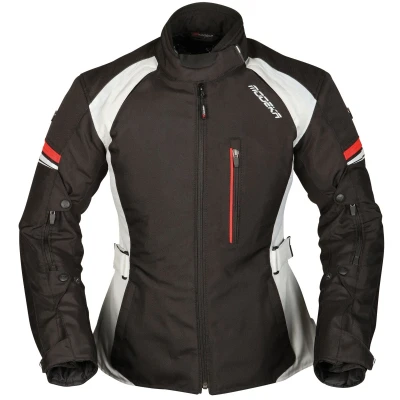 Abbildung von Modeka Motorradjacke Violetta Lady Textiljacke Damen schwarz / hellgrau