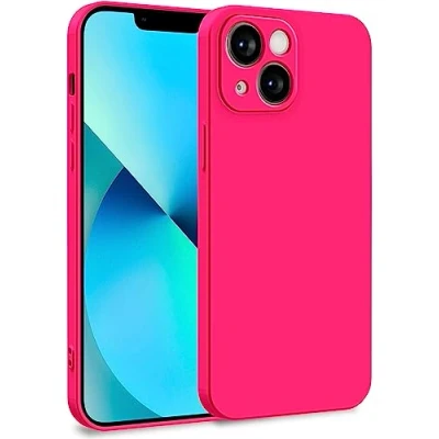 Abbildung von MyGadget Hülle kompatibel mit iPhone 13 Mini Zweilagige Handyhülle Kameraschutz Cover Innenfutter &amp; Silikon außen Pink
