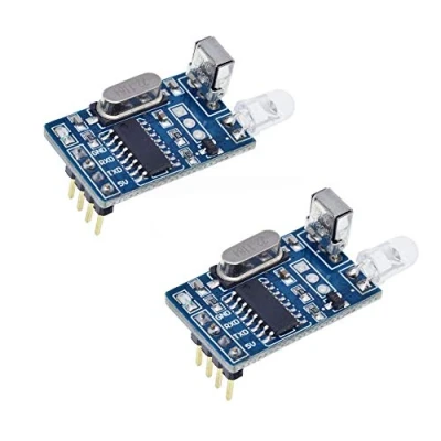 Abbildung von iHaospace 2 Pcs 5V IR Infrared Remote Decoder Encoding Transmitter Receiver Wireless Module