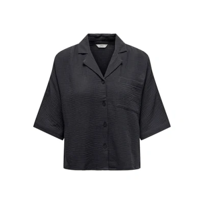 Abbildung von ONLY Kurzes Struktur Onlthyra Hemdbluse, Damen, Größe: XS, Grau