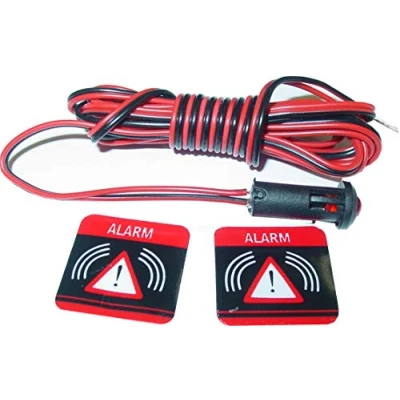 Abbildung von Unbekannt blinkende LED, 2 Aufkleber, Alarmsimulation, Alarm LED Signalleuchte,12V, D36_CP