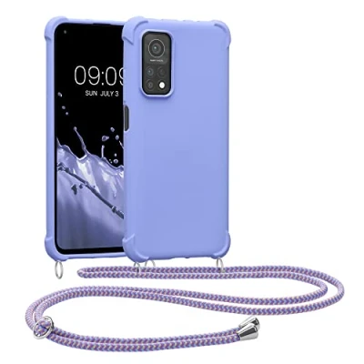 Abbildung von kwmobile Necklace Case kompatibel mit Xiaomi Mi 10T / Pro Hülle Cover Kordel zum Umhängen Silikon Schutzhülle Lavendel