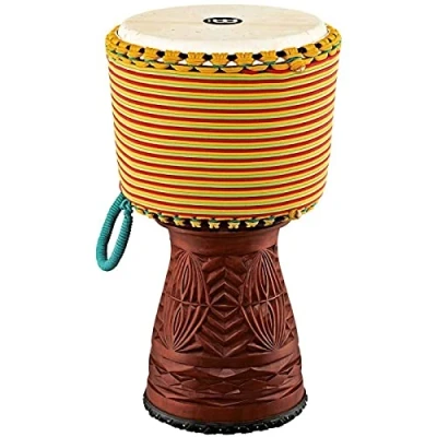 Abbildung von Meinl Percussion 25cm Professional African Style Wood Djembe Trommel Musikinstrument für Erwachsene Queen Carving (PROADJ4 M)