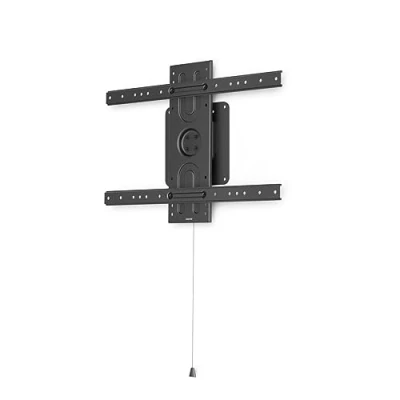 Abbildung von Hama TV Wandhalterung 37“ 80“ (TV Halterung, drehbar, Hochformat, Querformat, Fernsehhalterung bis VESA 600x400, für Monitore, Bildschirme, inkl. Fischer Dübel, Traglast 50 kg) Schwarz
