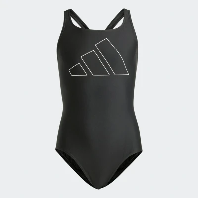 Abbildung von adidas Mädchen Performance Big Bars Swimsuit Badeanzug, Black/White,